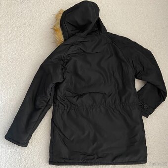 Pánská černá parka bunda s kapucí vel. M/L 48-52 Nová - 2
