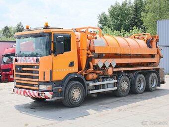 Scania R 124 GB,  FEKÁL, 8x2, 33 TUN, 13 CBM (DVĚ KOMORY 11+ - 2