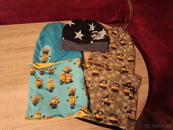 Zimní čepice a nákrčníky Mimoni - 2