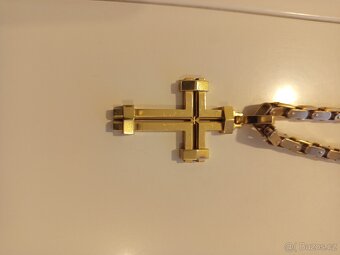 Zlatý řetěz s křížem 140,23g - 2