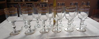 2 sady retro sklenic ČSSR – 6× víno + 6× sekt - 2