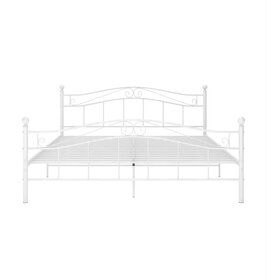 Kovová postel bílá 160x200 - 2
