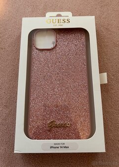 iPhone 14 plus Barbie třpitivý obal pouzdro luxusní Guess - 2