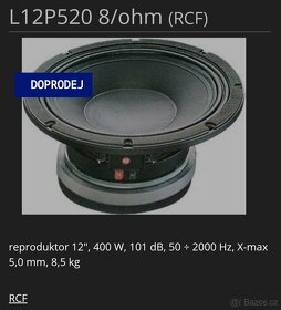 Repro RCF 12P520 - 8ohm - 2