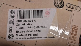 8K9827505A Zámek 5 dveří škoda , Audi , Seat , VW - 2