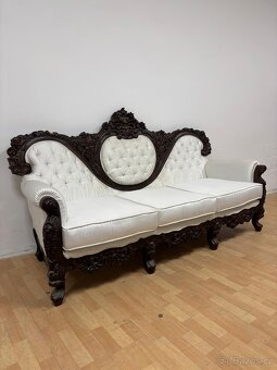 SEDAČKA V DREVENOM RÁME 3+1+1,NEROZŤAHOVACIA - 2