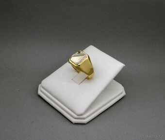 Pěkný pánský zlatý prsten - 2