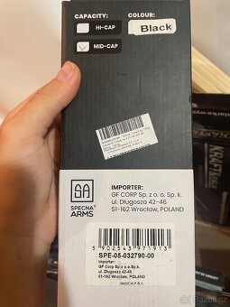 SA zásobník S-Mag na 175 BBs pro AK, tlačný - Černá - 2