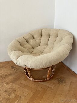 Ratanový papasan, křeslo k odpočinku - 2