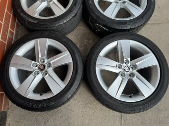 Alu 16" 5x100, škoda "ROCK" letní 80% F3 Rapid TOP - 2