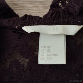 Krajkové šaty vínové zn.H&M - 2