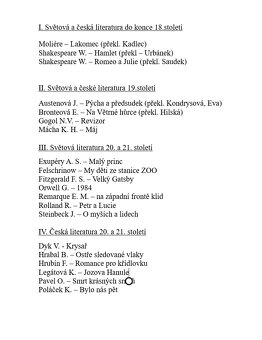 Maturitní otázky z chemie, biologie a češtiny - 2
