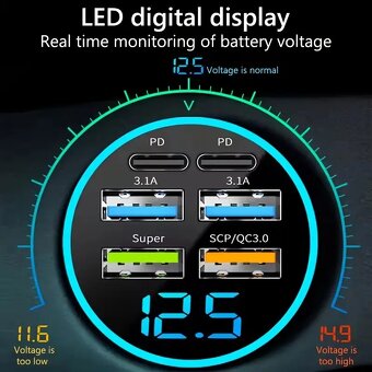 Nabíječka do auta 250w rychle nabíječka - 2