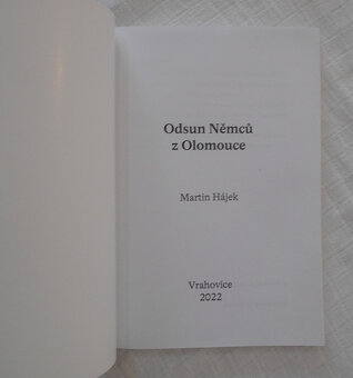 Martin Hájek - Odsun Němců z Olomouce - 2022 - 2