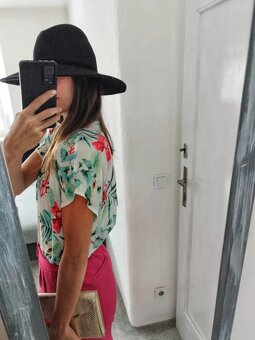 Dámská elegantní letní Boho Etno halenka kytky DeFacto - 2