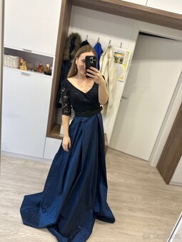 Nádherné plesové šaty velikosti 38 / M - 2