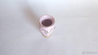 992_ Vázička, růžový porcelán, retro, cca 1980 - 2