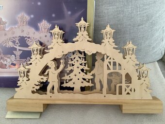 Vánoční dekorace zdobení stromečku svítící oblouk na baterky - 2