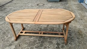 Zahradní rozkládací stůl dokonale obroušený délka 190-230cm - 2