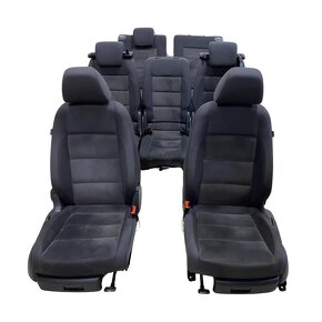 Sedačky černá látka alcantara 7 míst VW Touran 1T3 r.v. 2011 - 2