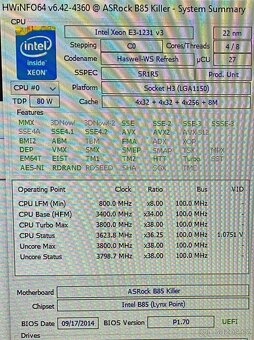 Intel xeon e3-1231 v3, b85 killer, 24gb ddr3 - 2