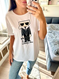 KARL LAGERFELD BÍLÉ TRIČKO - 2