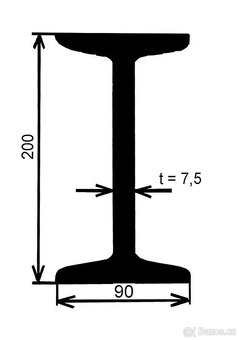 I profil 200 nosník/překlad - délka 525 cm - 2