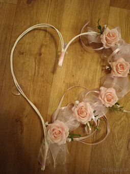 Svatební výzdoba - malá růžová růže - 2