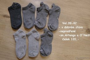 Kotníkové ponožky kluk vel.39/42 a 43/46 - 2