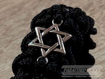 Paracord náramek (18 cm) black - 2