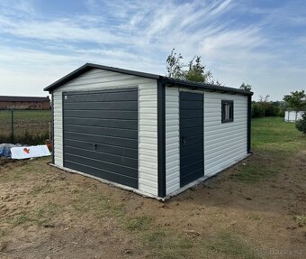 Plechová garáž 4x5m. - 2