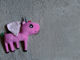 hračka plyšový pony, růžový jednorožec, koník Ikea - 2