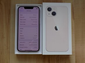 APPLE iPhone 13 mini 128GB Pink - ZÁRUKA - TOP STAV - 98%Bat - 2