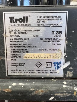 Odvlhčovač vzduchu Kroll T35 35 l/24h - 2