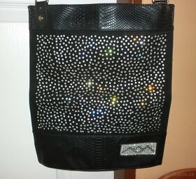 Černá kabelka / crossbody s krystalky Swarovski - 2