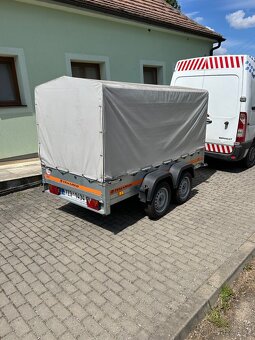 Přívěsný dvou osí sklopný vozík s plachtou - 2