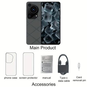 Nový smartphone černý 2+64GB 6,56" - 2