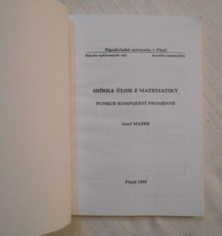 Sbírka úloh z matematiky Funkce komplexní proměnné - 2