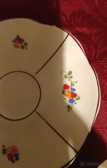 Keramický starý čajový servis s květy - Ditmar Urbach - 2