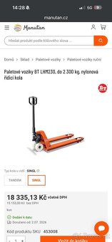 Paleťák BT lifter Toyota - 2