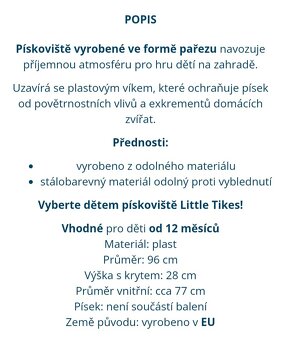 Little Tikes dětské pískoviště Woodland - 2