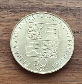 Stříbrná 50Kčs Svatá Anežka Česká - 2