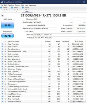 1TB Seagate externy disk s kablom USB-A - 2