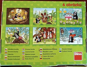 Dřevěné kostky krtek, puzzle Madadaskar, Memory medvídek Pú - 2