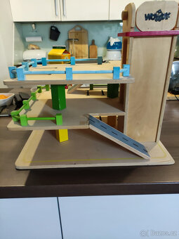 dřevěné hračky - vláček, garáž - 2