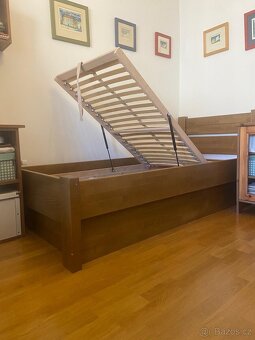 Postel z masivu rozměr 90x200 cm - 2