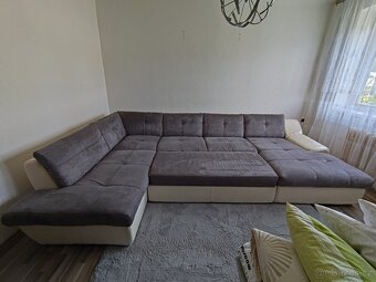 Velká rozkládací sedací souprava do U - 2