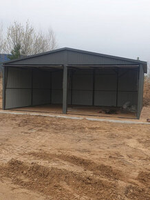 Plechová dvojgaráž 6x5 RAL - 2