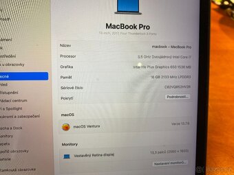 Macbook PRO 13, touchbar, 16GB, 500GB, Bootcamp, baterie - 2