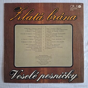 LP - Zlatá brána Veselé pesničky OPUS - 2